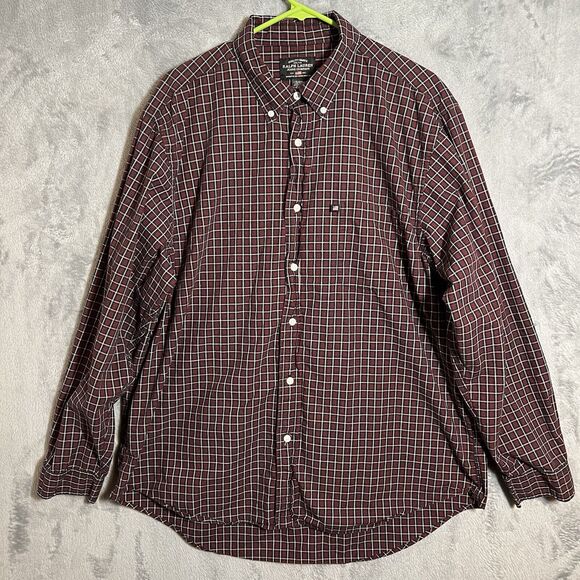Polo Ralph Lauren Jeans Co. Men's XL Button Down Red Plaid RL Flag L/S - Picture 3 of 7